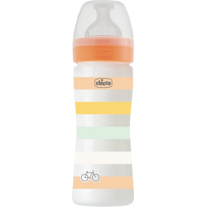 Бутылочка пластиковая CHICCO WB ORANGE UNI 250 мл нормальный поток 00028623310000 Бутылочка пластиковая CHICCO WB ORANGE UNI 250 мл нормальный поток 00028623310000