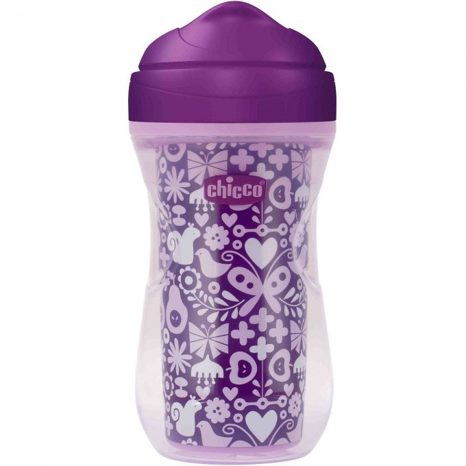 Чашка-поильник CHICCO ACTIVE CUP (носик ободок), 14м+, 266 мл, сиреневый/бабочки 00006981100050 Чашка-поильник CHICCO ACTIVE CUP (носик ободок), 14м+, 266 мл, сиреневый/бабочки 00006981100050