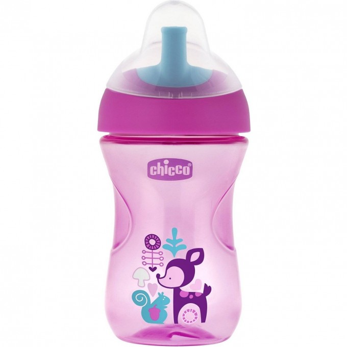 Чашка-поильник CHICCO ADVANCED CUP (с трубочкой), 12м+, 266 мл, розовый/олененок 340624222 Чашка-поильник CHICCO ADVANCED CUP (с трубочкой), 12м+, 266 мл, розовый/олененок 340624222