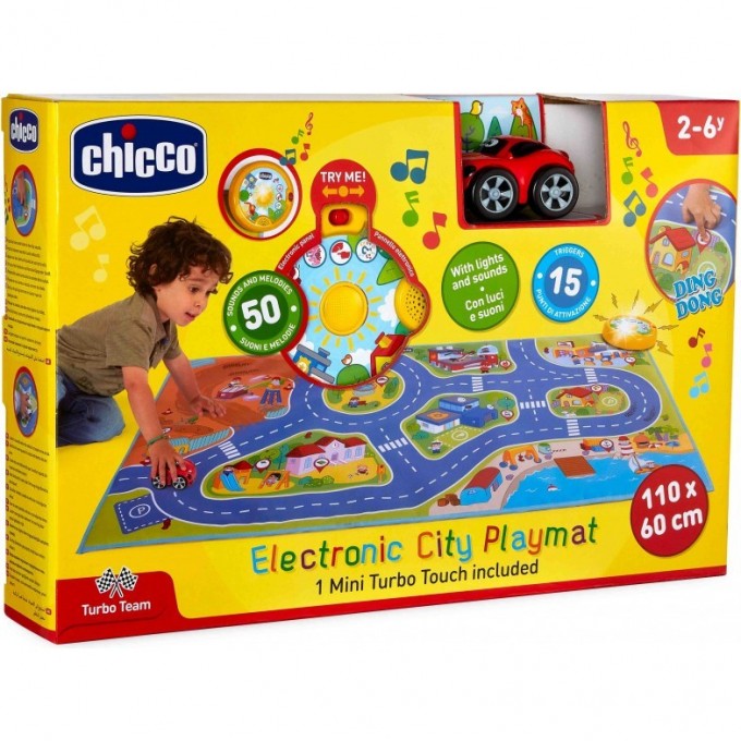 Игровой коврик CHICCO "Город" электрон. с машинкой, Разноцветный 00009700000000 Игровой коврик CHICCO "Город" электрон. с машинкой, Разноцветный 00009700000000