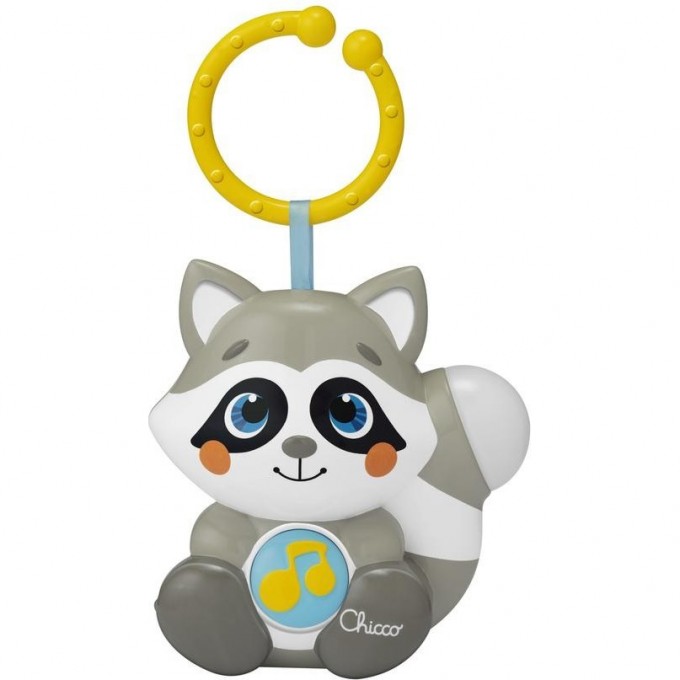 Игрушка подвеска-ночник музыкальная CHICCO "Енот Клауди", Серый 00010065000000 Игрушка подвеска-ночник музыкальная CHICCO "Енот Клауди", Серый 00010065000000